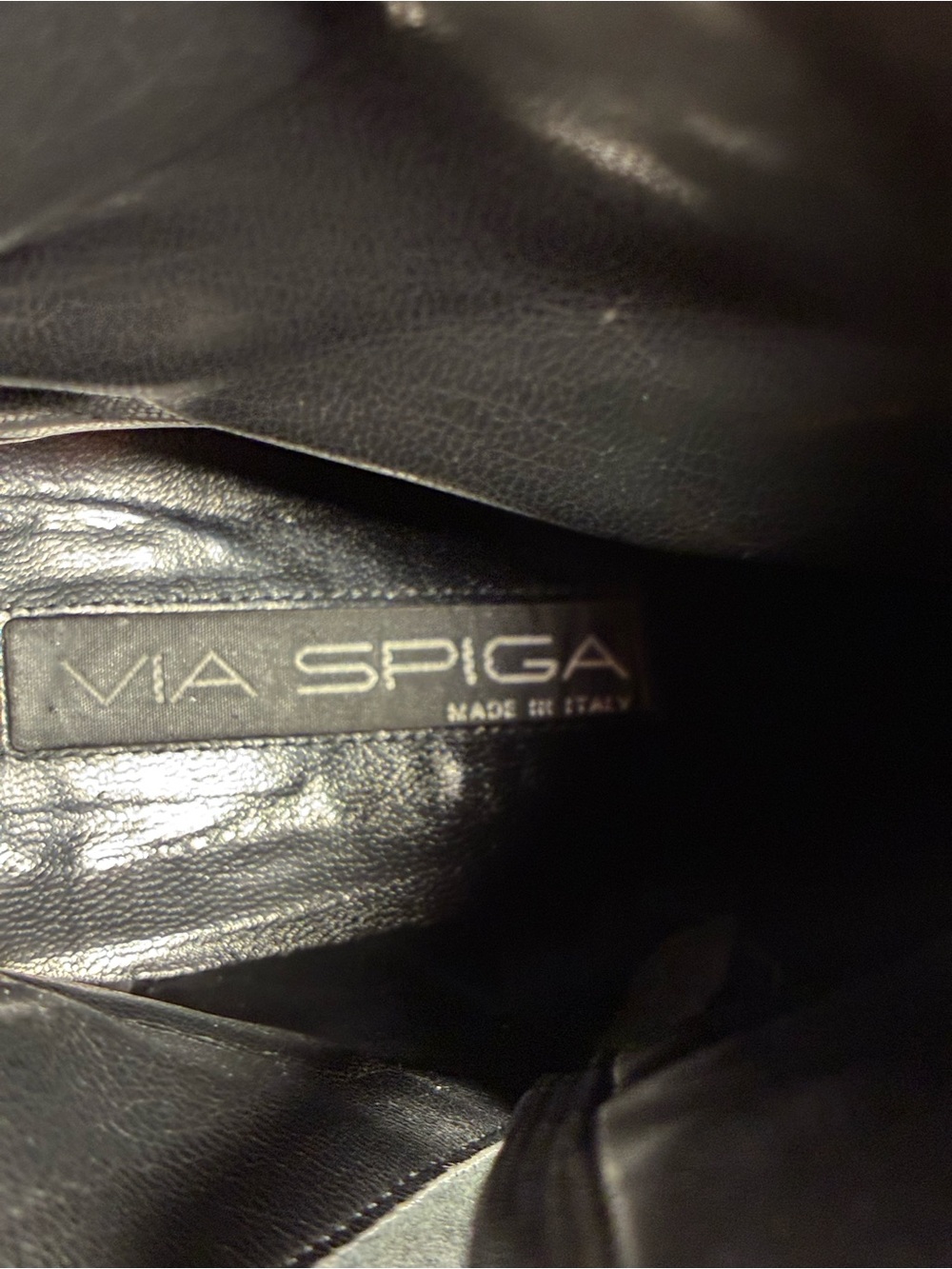 Y2K VTG Via Spiga ITALY MADE Square Toe Ankle Boots Black Leather Size 9 Narrow - Picture 11 of 15